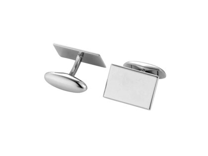 Handgefertigte Manschettenknöpfe Cosmopolitan in Silber (925/ ), 18,9 x 13mm