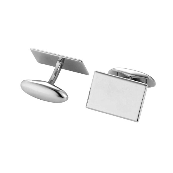 Handgefertigte Manschettenknöpfe Cosmopolitan in Silber (925/ ), 18,9 x 13mm