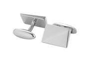 Handgefertigte Manschettenknöpfe Cosmopolitan in Silber (925/ ), 17,5 x 12,5mm