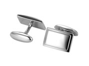 Handgefertigte Manschettenknöpfe Cosmopolitan in Silber (925/ ), 18,4 x 12,4mm