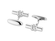 Handgefertigte Manschettenknöpfe Cosmopolitan in Silber (925/ ), 17,9 x 6,8mm