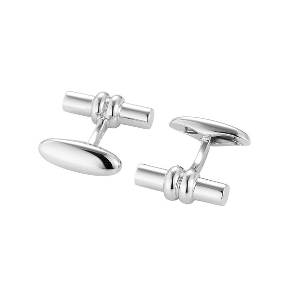 Handgefertigte Manschettenknöpfe Cosmopolitan in Silber (925/ ), 17,9 x 6,8mm