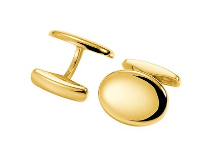 Handgefertigte Manschettenknöpfe Cosmopolitan in 18K Gelbgold (750/ ), 15,7 x 20,8mm