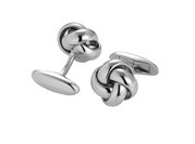 Handgefertigte Manschettenknöpfe Nautica in Silber (925/ ), Knoten 13,6mm