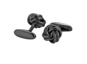 Handgefertigte Manschettenknöpfe Nautica in Silber (925/ ), Ruthenium geschwärzt, kostenlose Gravur