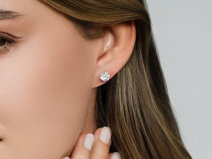 Ohrstecker Classic in 14K Gelbgold mit Diamanten 2,00ct GSI G/SI