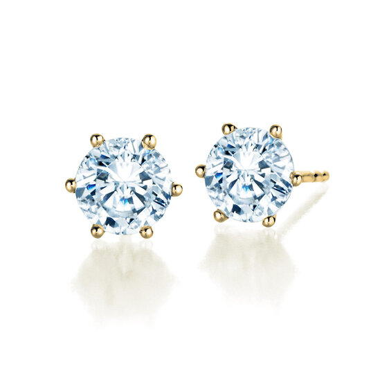 Ohrstecker Classic Labordiamant in 14K Gelbgold mit Labordiamanten 2,00ct E/VS