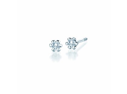 Ohrstecker Classic in Platin 950/- mit Diamanten 0,10ct GSI G/SI