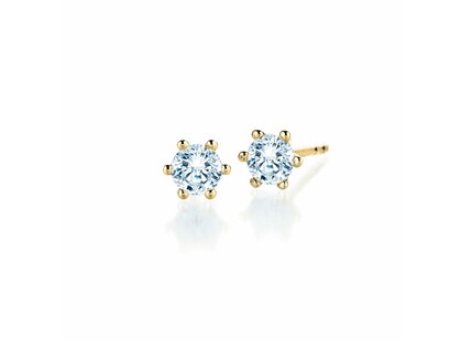 Ohrstecker Classic in 14K Gelbgold mit Diamanten 0,50ct GSI G/SI