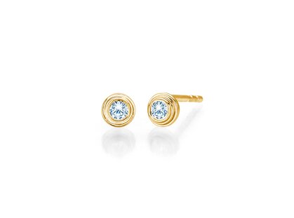 Ohrstecker Diamond Bowl in 14K Gelbgold mit Diamanten 0,10ct G/SI