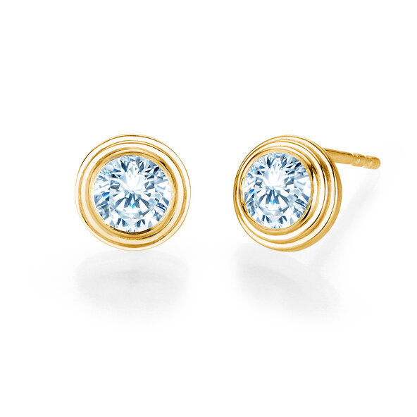 Ohrstecker Diamond Bowl Labordiamant in Gelbgold