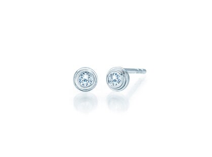 Ohrstecker Diamond Bowl in Platin 950/- mit Diamanten 0,10ct G/SI