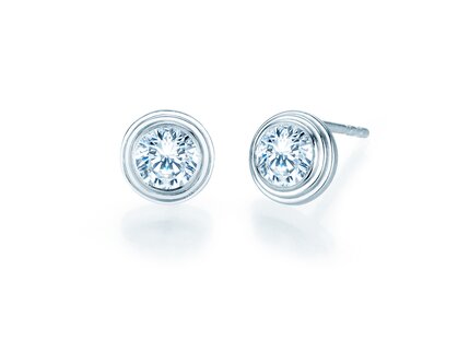 Ohrstecker Diamond Bowl in Platin