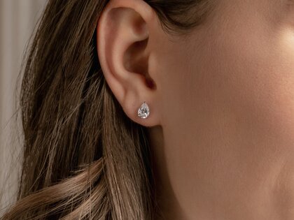 Ohrstecker Diamond Drop in 14K Gelbgold mit Diamanten 0,30ct G/SI
