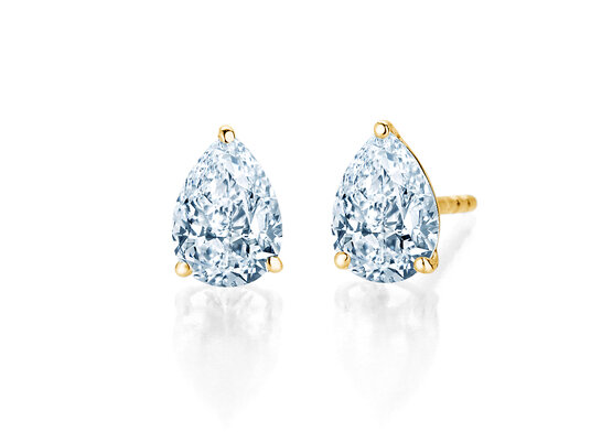 Ohrstecker Diamond Drop Labordiamant in 14K Gelbgold mit Labordiamanten 0,30ct E/VS
