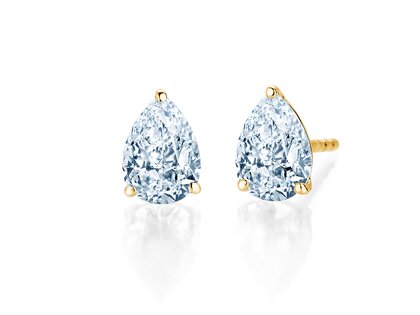 Ohrstecker Diamond Drop Labordiamant in 14K Gelbgold mit Labordiamanten 0,30ct E/VS