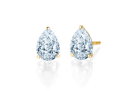 Ohrstecker Diamond Drop in Gelbgold