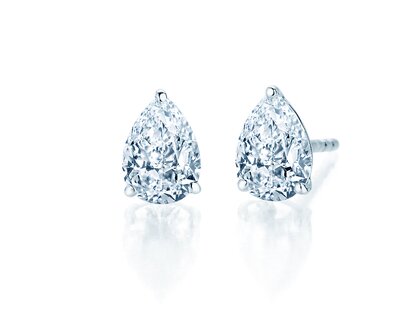 Ohrstecker Diamond Drop Labordiamant in Silber
