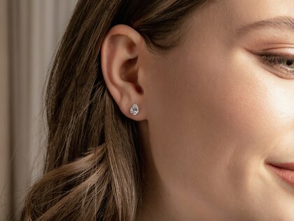 Ohrstecker Diamond Drop Labordiamant in Weißgold