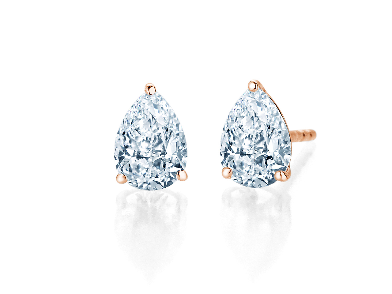 Ohrstecker Diamond Drop Labordiamant in Roségold