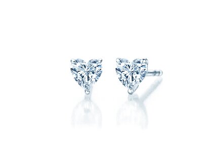 Ohrstecker Diamond Heart in Weißgold