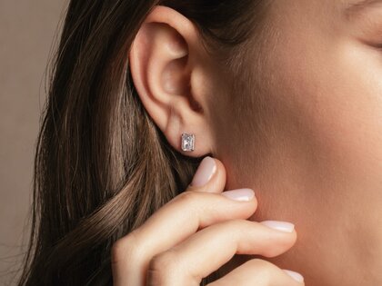 Ohrstecker Diamond Radiant in Roségold