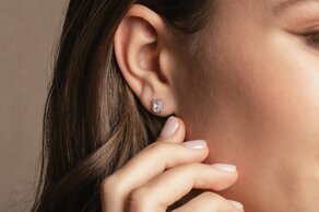 Ohrstecker Diamond Radiant in Roségold