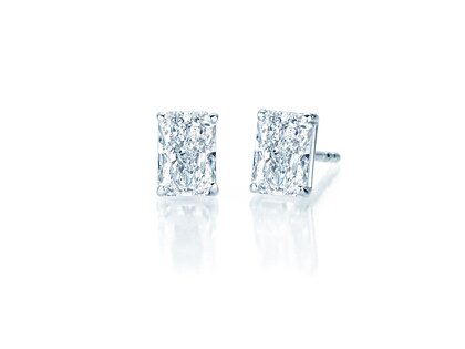 Ohrstecker Diamond Radiant Labordiamant in Silber