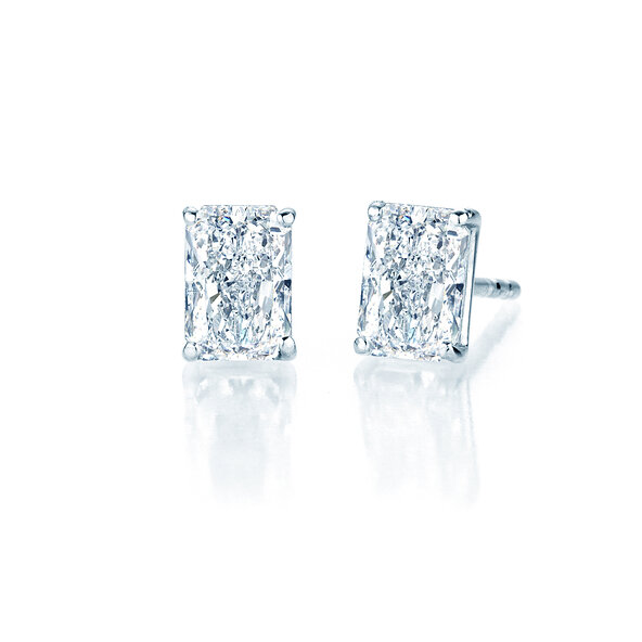 Ohrstecker Diamond Radiant Labordiamant in Silber