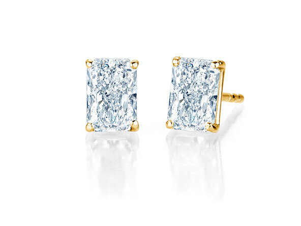 Ohrstecker Diamond Radiant in Gelbgold