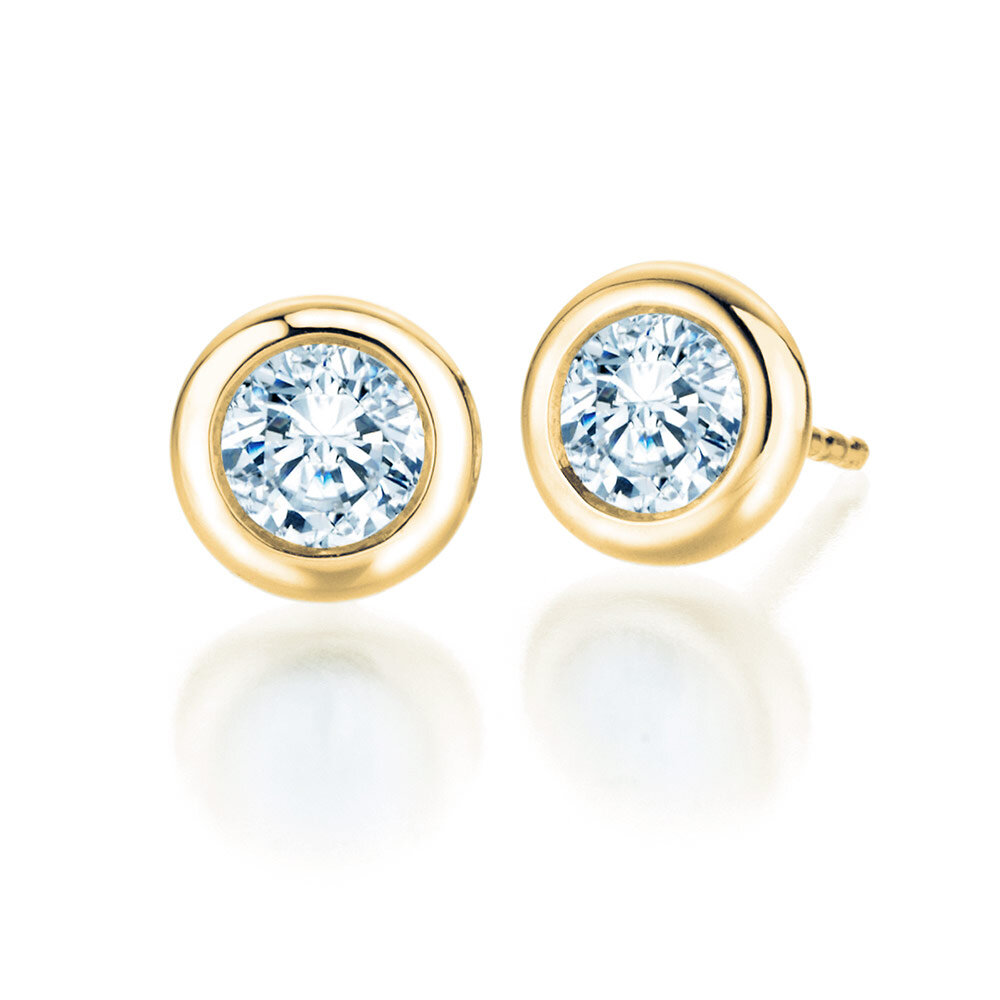 Ohrstecker Eternal in 18K Gelbgold mit Diamanten 1,50ct G/SI
