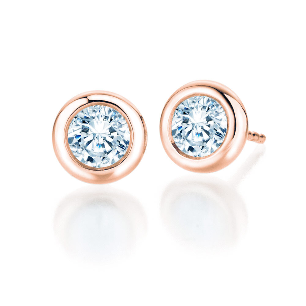 Ohrstecker Eternal in 18K Roségold mit Diamanten 2,00ct G/SI