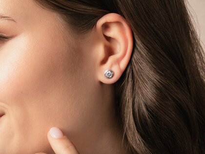 Ohrstecker Eternal Labordiamant in Gelbgold