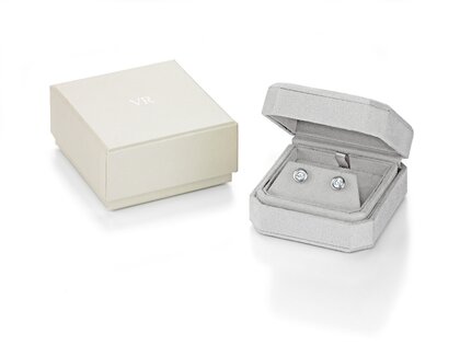 Ohrstecker Eternal in 14K Roségold mit Diamanten 0,10ct GSI G/SI