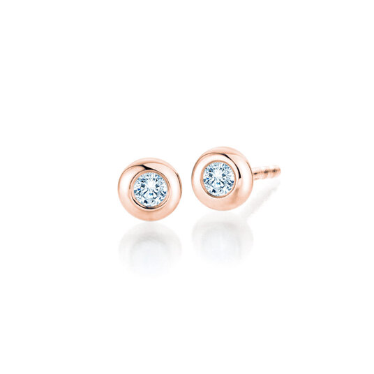 Ohrstecker Eternal in 14K Roségold mit Diamanten 0,10ct GSI G/SI