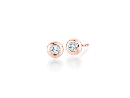 Ohrstecker Eternal in 14K Roségold mit Diamanten 0,10ct GSI G/SI