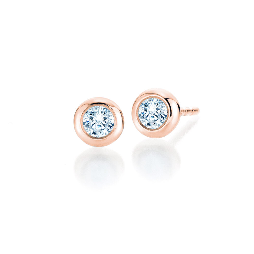 Ohrstecker Eternal in 18K Roségold mit Diamanten 0,60ct G/SI