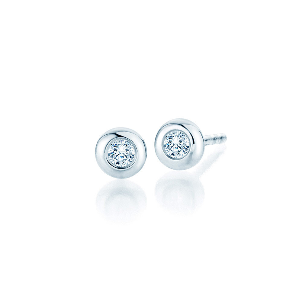 Ohrstecker Eternal in 9K Weißgold mit Diamanten 0,10ct G/SI