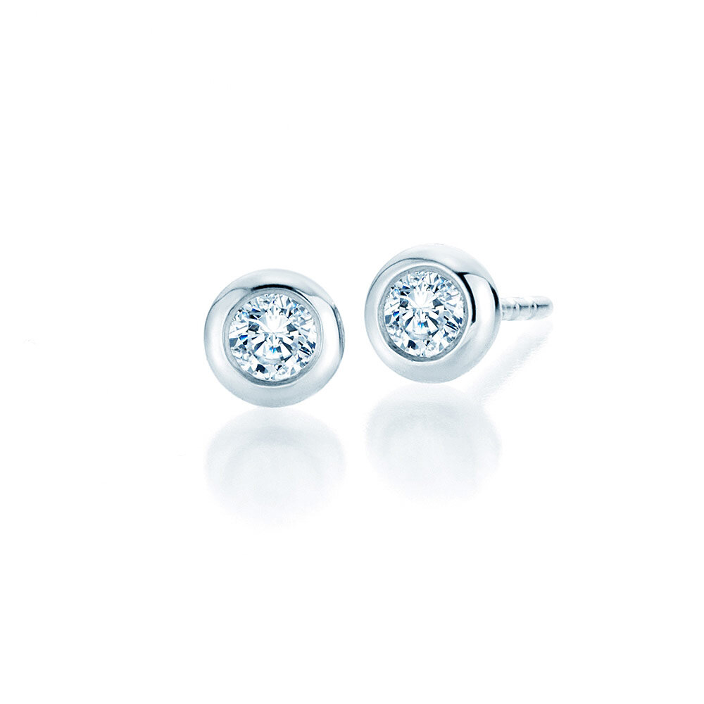 Ohrstecker Eternal in 9K Weißgold mit Diamanten 0,25ct G/SI