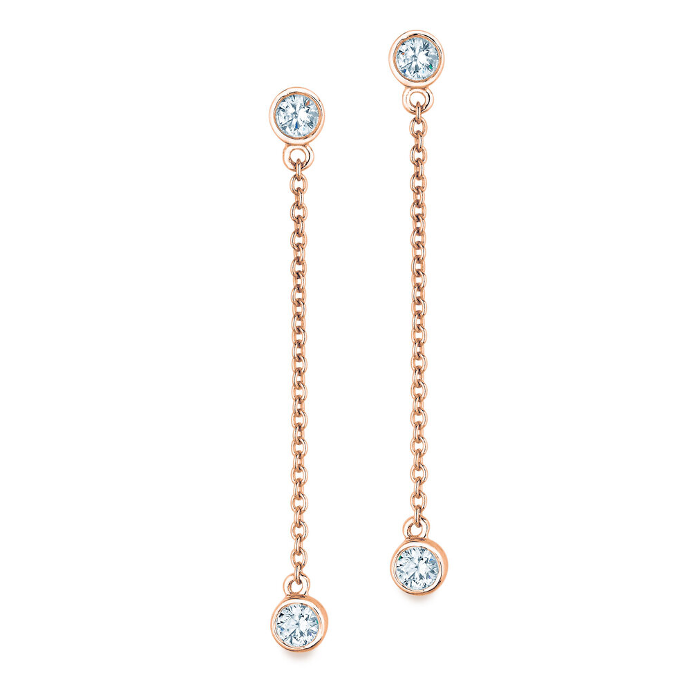 Ohrstecker Leon Labordiamant in 9K Roségold mit Labordiamanten 1,00ct E/VS