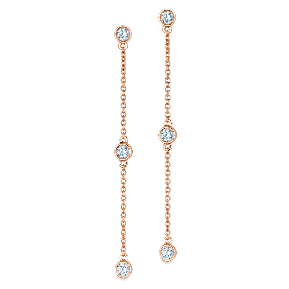 Ohrstecker Leon in 9K Roségold mit Diamanten 0,30ct G/SI