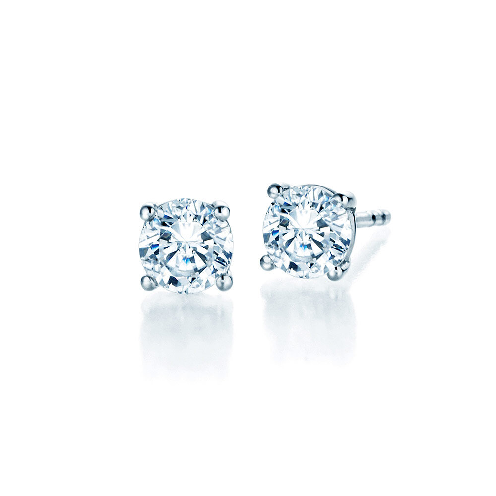 Ohrstecker Modern in 9K Weißgold mit Diamanten 1,50ct G/SI
