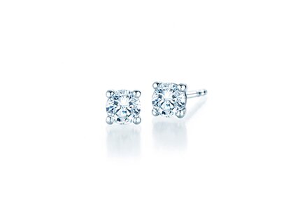 Ohrstecker Modern in Platin 950/- mit Diamanten 0,40ct GSI G/SI