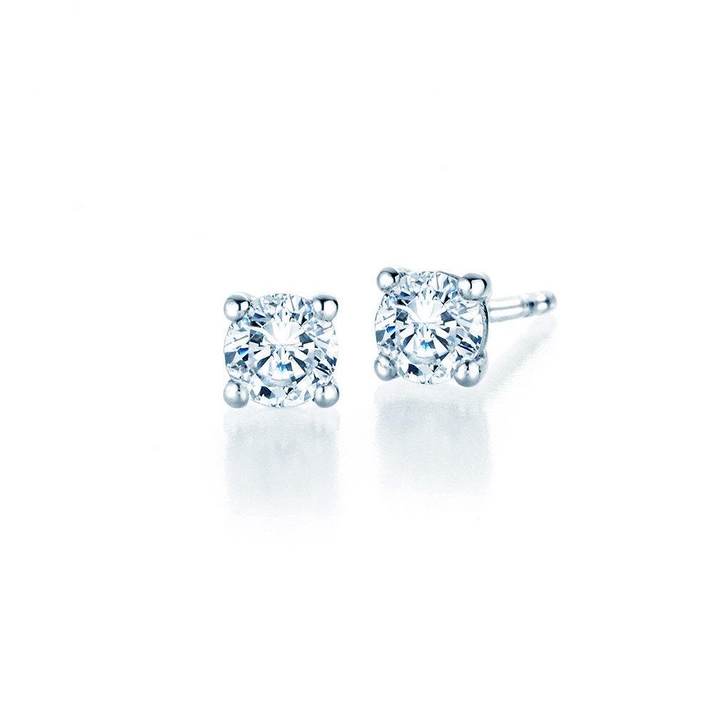 Ohrstecker Modern in 9K Weißgold mit Diamanten 0,50ct G/SI