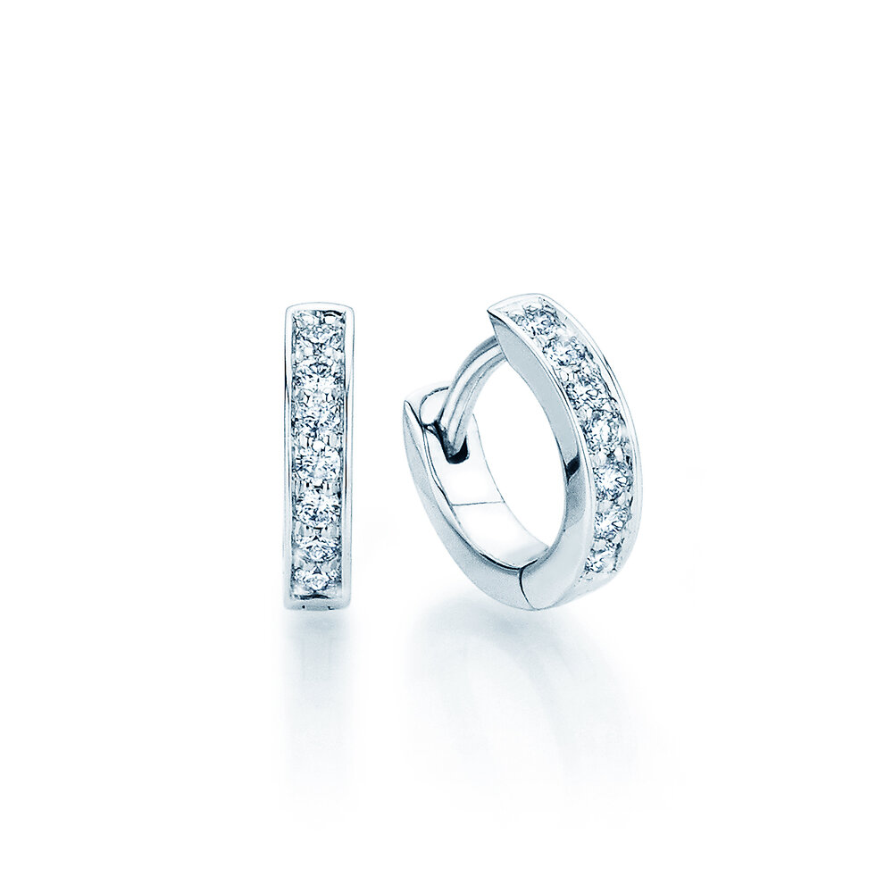 Creolen Alliance in Platin 950/- mit Diamanten 0,14ct G/SI