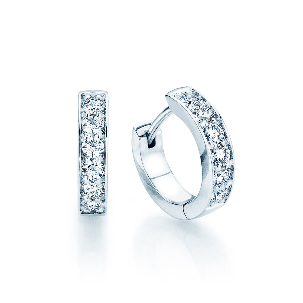 Creolen Alliance in Platin 950/- mit Diamanten 0,36ct G/SI