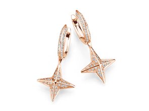 Creolen Diamond Stars in Roségold