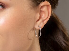 Creolen Diamond Hoops in Roségold