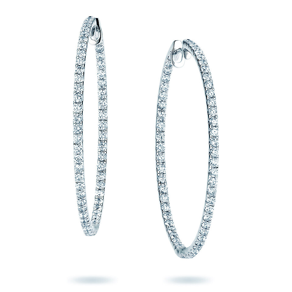Creolen Diamond Hoops in Platin 950/- mit Diamanten 1,40ct G/SI