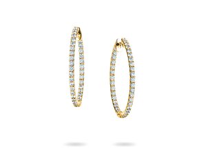 Creolen Diamond Hoops in Gelbgold
